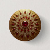 Robijn Zon Knop Ronde Button 3,2 Cm (Voorkant)