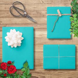 Robijnblauw Effen Kleur | Klassiek | Elegant Inpakpapier Vel