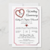 Robijnen | Diamanten 15-jarig huwelijksfeestfeestj Kaart (Voorkant)