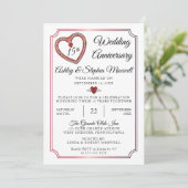 Robijnen | Diamanten 15-jarig huwelijksfeestfeestj Kaart (Staand voorkant)