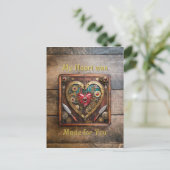 Robijnen en Messen Hart Steampunk Series Briefkaart (Staand voorkant)