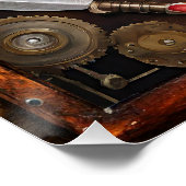 Robijnen en Messen Hart Steampunk Series Perfect Poster (Hoek)