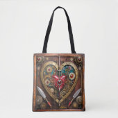 Robijnen en Messen Hart Steampunk Series Tote Bag (Voorkant)