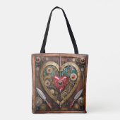 Robijnen en Messen Hart Steampunk Series Tote Bag (Achterkant)
