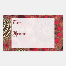 Robijnen & Gouden Gift Label Stickers