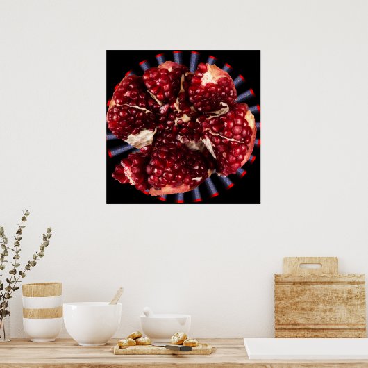 robijngranaatappelfruit poster (Keuken)