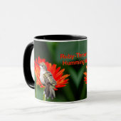 Robijnkeelkolibrie "Gerber Daisys" Mok (Voorkant links)