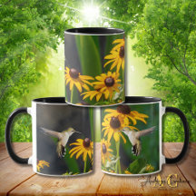 Robijnkeelkolibrie "In Blackeyed Susan"