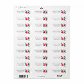 Robijnkeelkolibrie Retouradreslabel Etiket (Full Sheet)