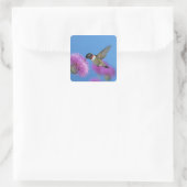 Robijnkeelkolibrie Vierkante Sticker (Tas)