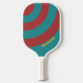 Robijnrif Cirkel Streep met Naam Pickleball Paddle