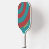 Robijnrif Cirkel Streep met Naam Pickleball Paddle (Links)
