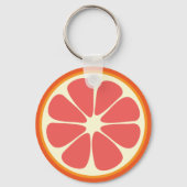 Robijnrode Grapefruit Sappige Zoete Citrus Vrucht  Sleutelhanger (Voorkant)