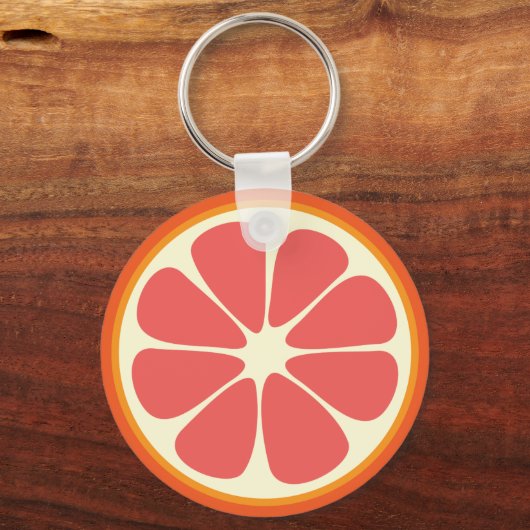 Robijnrode Grapefruit Sappige Zoete Citrus Vrucht  Sleutelhanger (Voorkant)