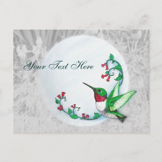 Robijnrode kolibrie Briefkaart (Voorkant)