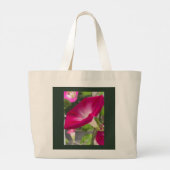 Robijnrode ochtendglorie grote tote bag (Achterkant)