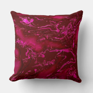 Robijnrode roze zwarte abstracte wervelingen kussen