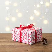 Robijnrode saamhorigheid en eenheid op wit paar cadeaupapier