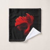 Robijnrode Siamese kempvis Bad Handdoek (Wasdoekje)