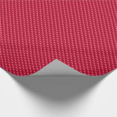 Robijnrood, emaille-uitstraling, met studs grid cadeaupapier (Hoek)