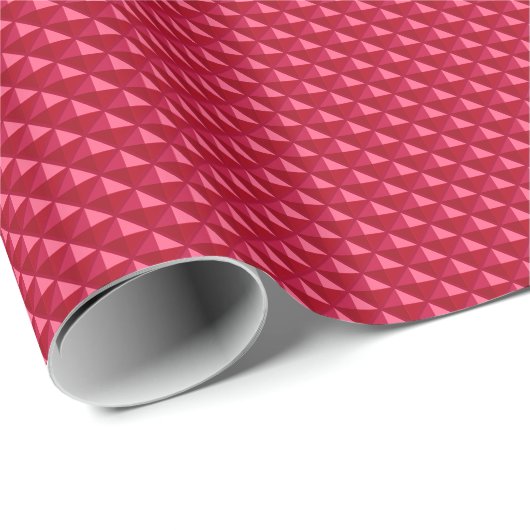Robijnrood, emaille-uitstraling, met studs grid cadeaupapier (Rol Hoek)