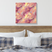 Robijnrood Vloeibaar Patroon Canvas Afdruk (Insitu (Slaapkamer))