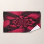 Robijnrood Zwart Bloemblad Bad Handdoek (Handdoek)