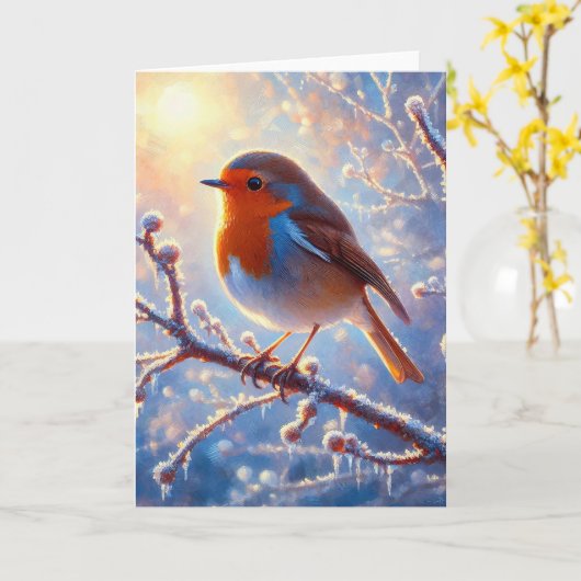 Robin 1 kaart (Gele Bloem)