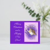 Robin 3 postacard feestdagenkaart (Staand voorkant)