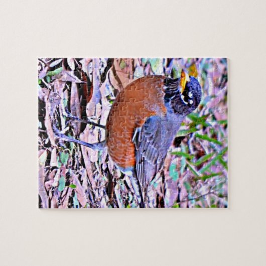 Robin (Amerikaanse Robin) Legpuzzel (Horizontaal)