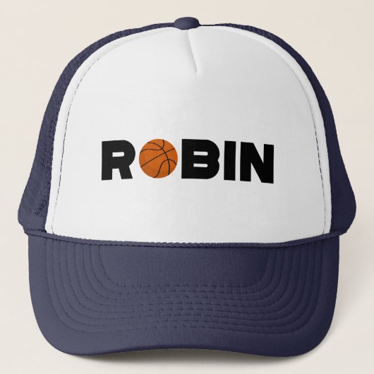 Robin Basketball Trucker Hat Pet (Voorkant)