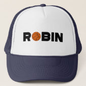 Robin Basketball Trucker Hat Trucker Pet (Voorkant)