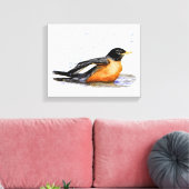Robin Bathing Canvas Afdruk (Insitu (Woonkamer))