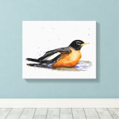 Robin Bathing Canvas Afdruk (Insitu (Houten vloer))