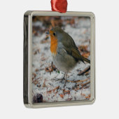 Robin Bauble Metalen Ornament (Rechts)