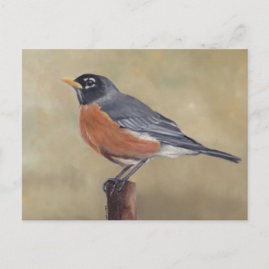 Robin Bird Art Briefkaart (Voorkant)
