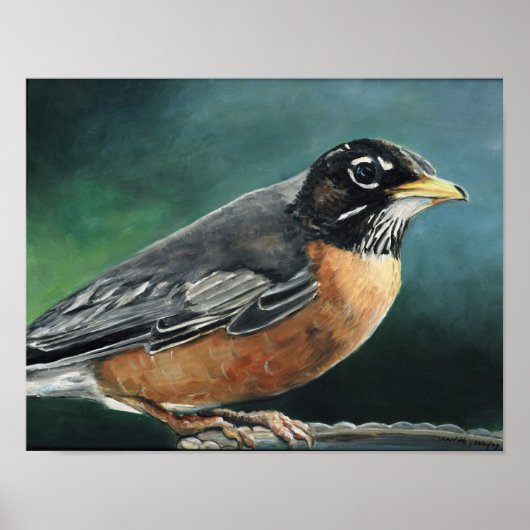Robin Bird Art Print (Voorkant)
