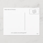 Robin Bird bij Window Feestdagenkaart (Achterkant)