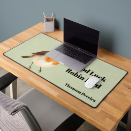 Robin Bird Bloemige Vintage Cottagecore Bureaumat