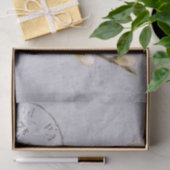 Robin Bird Branch Franse Poststempel Blauwe Decoup Tissuepapier (Geschenk)