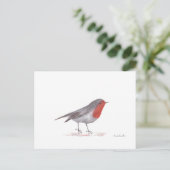 Robin bird briefkaart (Staand voorkant)
