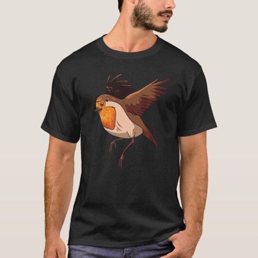 Robin Bird  Cute Birds Animal  Graphic T-shirt (Voorkant)