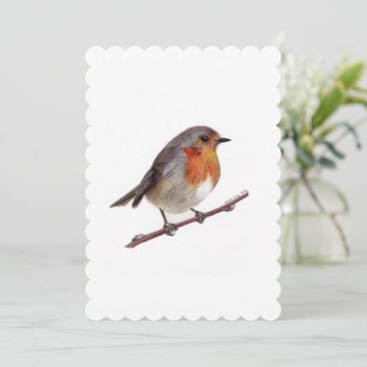 Robin Bird (Erithacus Rubecula) Cadeau Kaart (Staand voorkant)