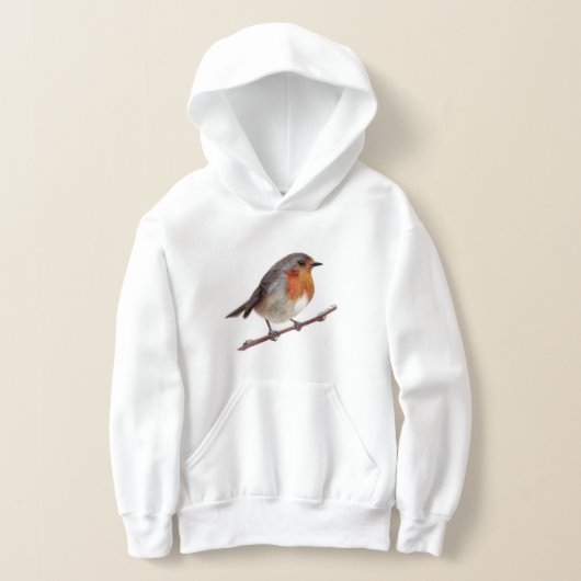 Robin Bird (Erithacus Rubecula) Hoodie voor meisje (Laagn)