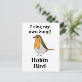 Robin Bird Funny Quote Briefkaart (Staand voorkant)
