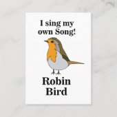 Robin Bird Funny Quote Visitekaartje (Voorkant)
