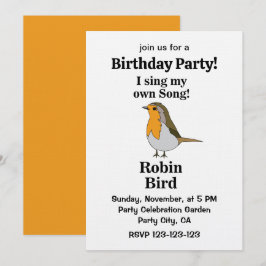 Robin Bird Grappige Citaat Verjaardagsfeestje Kaart