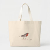 Robin bird grote tote bag (Voorkant)
