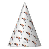 Robin Bird in Pet Feesthoedjes (Links)