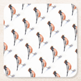 Robin Bird in Pet Kartonnen Onderzetters